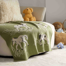 Load image into Gallery viewer, Baby Farm Blanket ~ Green or Red