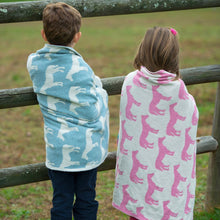 Load image into Gallery viewer, Baby Pony Reversible Blanket ~ Blue or Pink