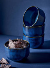 Load image into Gallery viewer, Stoneware Dinner Bowls | Youlha 25 oz ~ Indigo