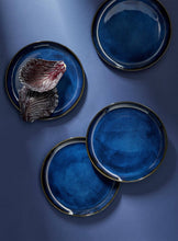 Load image into Gallery viewer, Stoneware Flat Salad/Dinner Plates | Edan 9.4" ~ Indigo