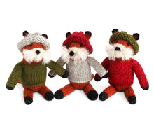 Load image into Gallery viewer, Fox in Sweater Ornament- Set of 3