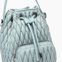 Load image into Gallery viewer, Ripple Plush Crossbody Bucket Bag ~ Black, Blue, Khaki Green, or Pink