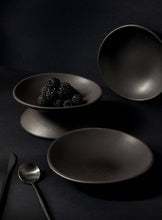 Load image into Gallery viewer, Handmade Stoneware Dessert Plate | Dadasi 7.9": Matte Black ~ Set of 4
