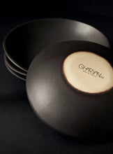 Load image into Gallery viewer, Handmade Stoneware Dessert Plate | Dadasi 7.9": Matte Black ~ Set of 4