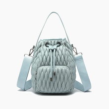 Load image into Gallery viewer, Ripple Plush Crossbody Bucket Bag ~ Black, Blue, Khaki Green, or Pink