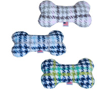 Load image into Gallery viewer, Pet and Dog Plush 6" Bone Toy ~ "Classic Plaids Group"
