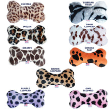 Load image into Gallery viewer, Pet and Dog Plush 6" Bone Toy ~ Animal Print Group