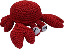 Load image into Gallery viewer, Clawdius the Crab or Shelly Hermit Crab Knit Knacks Organic Cotton Dog Toys