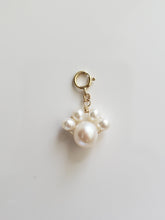Load image into Gallery viewer, Fresh Water Pearl Paw Print Charm on 14k Gold Filled Ball Chain Necklace