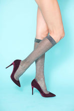 Load image into Gallery viewer, Gun Metal Knee High Socks