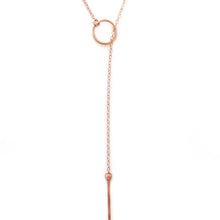 Load image into Gallery viewer, Adjustable Bar Lariat in 14k Gold Filled or 14k Rose Gold Filled
