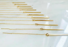 Load image into Gallery viewer, Bar Threaders in Gold Filled or Rose Gold Filled