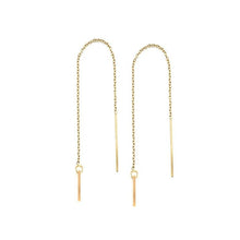 Load image into Gallery viewer, Bar Threaders in Gold Filled or Rose Gold Filled