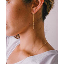 Load image into Gallery viewer, Bar Threaders in Gold Filled or Rose Gold Filled