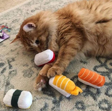 Load image into Gallery viewer, Nigiri Sushi Catnip Cat Toys ~ 4 piece set