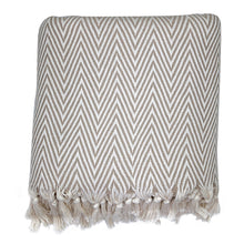 Load image into Gallery viewer, Chunky Chevron Turkish Throw