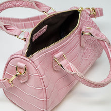 Load image into Gallery viewer, Crocodile Duffle Handbag ~ Pink or Gray