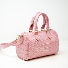 Load image into Gallery viewer, Crocodile Duffle Handbag ~ Pink or Gray