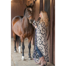 Load image into Gallery viewer, Equestrian Horse Bits Reversible Throw