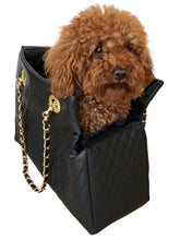 Load image into Gallery viewer, Kate Quilted Carrier in Black Vegan Leather