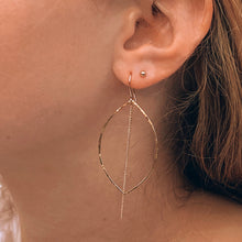 Load image into Gallery viewer, 14kt Gold Filled Leaf Dangle Earrings