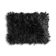 Load image into Gallery viewer, Logan Woven Shaggy Pillow ~ Black or White