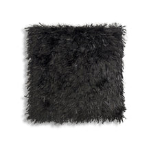 Load image into Gallery viewer, Logan Woven Shaggy Pillow ~ Black or White