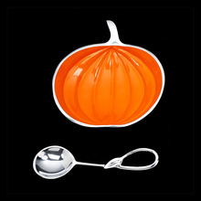 Load image into Gallery viewer, Lil Pumpkin Dish with Leaf Spoon