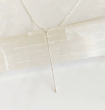 Load image into Gallery viewer, Modern Cross Necklace ~14kt Gold Fill or Sterling Silver