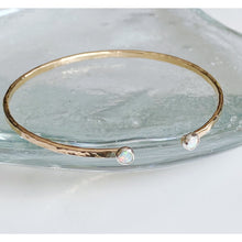 Load image into Gallery viewer, Opal Hammered Open Cuff