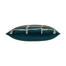 Load image into Gallery viewer, Oslo Teal Gold Velvet Pillow