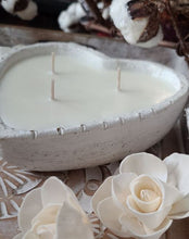 Load image into Gallery viewer, Small Clay Heart Soy Candle in White