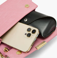 Load image into Gallery viewer, Suvi Faux Croc Crossbody ~ Candy Pink, Ivory, or Rose Pink