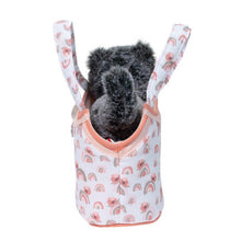 Load image into Gallery viewer, Watercolor Rainbow Sassy Sak with Gray Cat