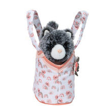 Load image into Gallery viewer, Watercolor Rainbow Sassy Sak with Gray Cat