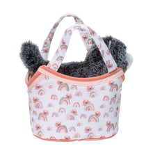 Load image into Gallery viewer, Watercolor Rainbow Sassy Sak with Gray Cat