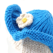 Load image into Gallery viewer, White Bunny With Blue Sun Hat