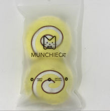 Load image into Gallery viewer, Yellow Roll Cakes Organic Catnip Cat Toys ~ 2 piece set

