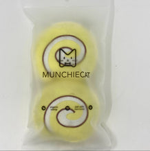Load image into Gallery viewer, Yellow Roll Cakes Organic Catnip Cat Toys ~ 2 piece set