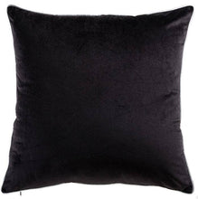 Load image into Gallery viewer, Noah Black Velvet Pillow Featuring Silver or Gold Piping