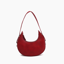 Load image into Gallery viewer, Carol Holiday Top Handle Crescent Shoulder Bag ~ Black or Red
