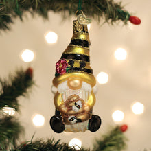 Load image into Gallery viewer, Bee Happy Gnome Ornament
