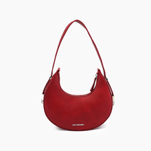 Load image into Gallery viewer, Carol Holiday Top Handle Crescent Shoulder Bag ~ Black or Red
