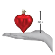 Load image into Gallery viewer, Large Matte Red Heart Ornament
