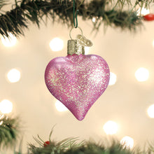 Load image into Gallery viewer, Pink Glittered Heart Ornament
