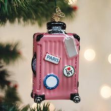 Load image into Gallery viewer, Pink Rolling Suitcase Ornament
