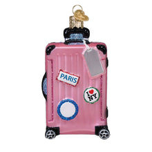 Load image into Gallery viewer, Pink Rolling Suitcase Ornament

