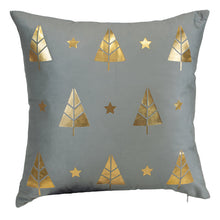 Load image into Gallery viewer, 18" Gold Tree Motif Square Pillow
