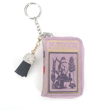 Load image into Gallery viewer, Alice in Wonderland Book Bag Charm/Coin Purse in Vinyl
