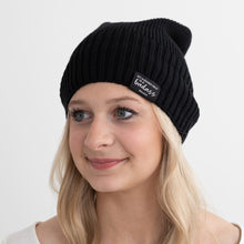 Load image into Gallery viewer, Badass Cotton Cashmere Beanie ~ Black
